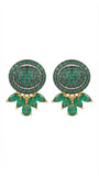 Emerald Sunburst Drop Earrings