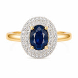 Sapphire Halo Ring