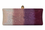 Ombre Swarovski Purple Clutch