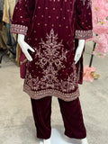 Velvet festive 4 piece outfit - 4 (pcs)