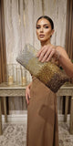 Ombre Swarovski Gold Clutch
