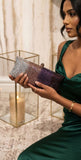 Ombre Swarovski Purple Clutch