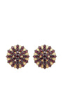 Garnet Medallion Studs