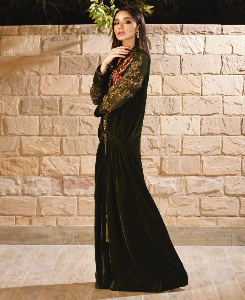 evening kaftan dresses uk Teal kaftan dress for women by Nuichan