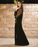 Olive Gold Velvet Kaftan