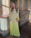 Lemon ombre sequins kaftan