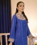 Royal blue pure Rawsilk outfit