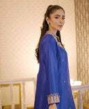 Royal blue pure Rawsilk outfit