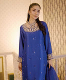 Royal blue pure Rawsilk outfit