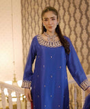 Royal blue pure Rawsilk outfit