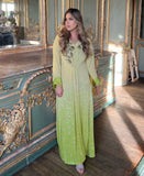 Lemon ombre sequins kaftan