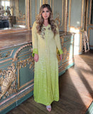 Lemon ombre sequins kaftan