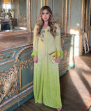 Lemon ombre sequins kaftan