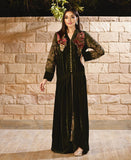 Olive Gold Velvet Kaftan