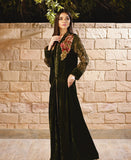 Olive Gold Velvet Kaftan