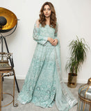 Ice Blue Long Net Maxi