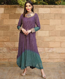 Purple and Green Kaftan