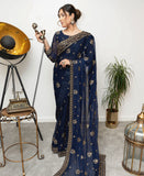 Navy saree Wedding Wear