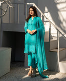 Turquoise, three piece trouser shirt.