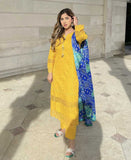 Genda phool ( 3 piece Mustard outfit with silk chunri)