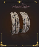 Beautiful leaf pattern bangles set